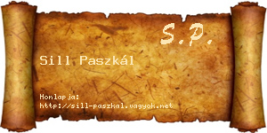 Sill Paszkál névjegykártya